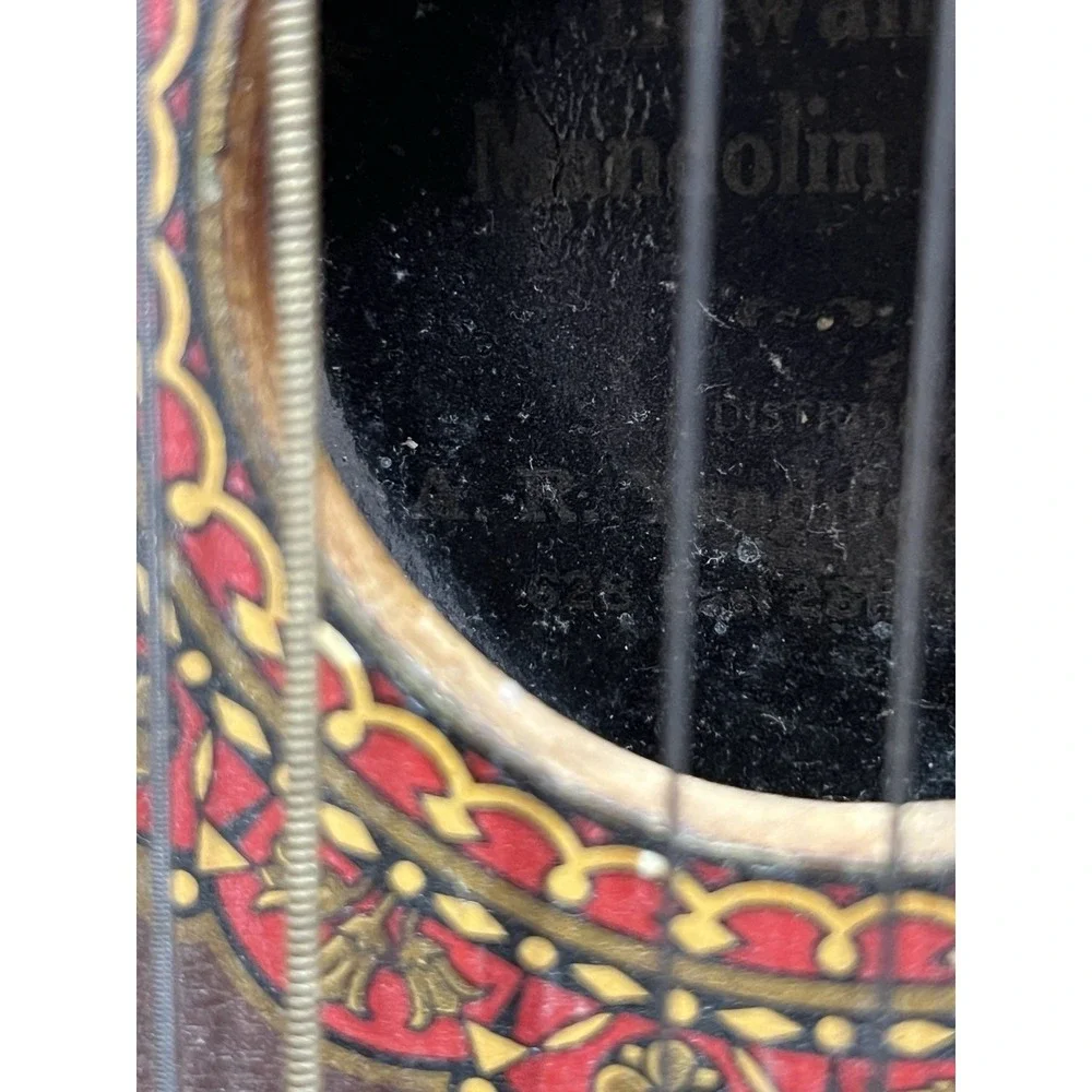 Antique Hawaiian Mandolin Harp Zither Vintage String Instrument Germany
